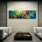 Hand Painted Tetraptych Modern Abstract Painting Wall Art Gallery Wrapped