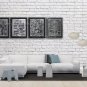 Hand Painted Tetraptych Modern Abstract Painting Wall Art Decoration Ideas