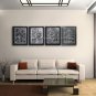 Hand Painted Tetraptych Modern Abstract Painting Wall Art Decoration Ideas