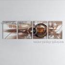 Hand Painted 4 Pieces Modern Abstract Painting Wall Art Inner Stretched