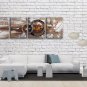 Hand Painted 4 Pieces Modern Abstract Painting Wall Art Inner Stretched