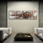 Hand Painted 4 Pieces Modern Abstract Painting Wall Art Inner Stretched