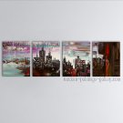 Hand-painted Tetraptych Modern Abstract Painting Wall Art Oil On Canvas