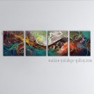 Hand-painted 4 Pieces Modern Abstract Painting Wall Art Contemporary Decor