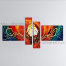 Hand-painted Tetraptych Modern Abstract Painting Wall Art Ready To Hang