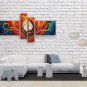 Hand-painted Tetraptych Modern Abstract Painting Wall Art Ready To Hang