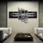 Hand Painted Pentaptych Modern Abstract Painting Wall Art Inner Framed