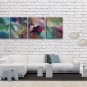 Hand Painted 4 Pieces Modern Abstract Painting Wall Art Gallery Wrapped