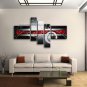 Hand Painted Pentaptych Modern Abstract Painting Wall Art Ready To Hang