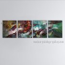 Hand-painted Tetraptych Modern Abstract Painting Wall Art Artwork Pictures