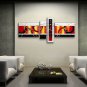 Hand Painted 4 Pieces Modern Abstract Painting Wall Art Oil On Canvas