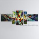 Hand-painted Pentaptych Modern Abstract Painting Wall Art Gallery Wrapped