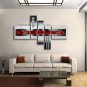 Hand Painted Pentaptych Modern Abstract Painting Wall Art Artwork Pictures