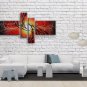 Hand Painted Tetraptych Modern Abstract Painting Wall Art Inner Stretched