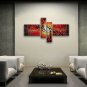 Hand Painted Tetraptych Modern Abstract Painting Wall Art Inner Stretched