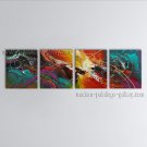 Hand Painted 4 Pieces Modern Abstract Painting Wall Art Artist Artworks