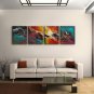 Hand Painted 4 Pieces Modern Abstract Painting Wall Art Artist Artworks