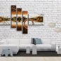 Hand-painted Pentaptych Modern Abstract Painting Wall Art Inner Stretched