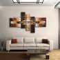 Hand-painted Pentaptych Modern Abstract Painting Wall Art Oil On Canvas