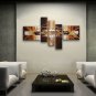 Hand-painted Pentaptych Modern Abstract Painting Wall Art Oil On Canvas