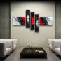 Hand Painted 5 Pieces Modern Abstract Painting Wall Art Interior Design