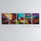 Hand-painted Pentaptych Modern Abstract Painting Wall Art Artist Artworks