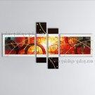 Hand Painted Tetraptych Modern Abstract Painting Wall Art Ready To Hang