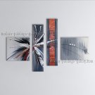 Hand Painted Tetraptych Modern Abstract Painting Wall Art Artwork Images