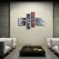 Hand Painted Tetraptych Modern Abstract Painting Wall Art Artwork Images