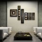 Hand-painted Pentaptych Modern Abstract Painting Wall Art Inner Stretched