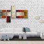 Hand-painted 4 Pieces Modern Abstract Painting Wall Art Inner Framed