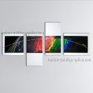 Hand-painted Tetraptych Modern Abstract Painting Wall Art Inner Framed