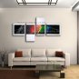 Hand-painted Tetraptych Modern Abstract Painting Wall Art Inner Framed