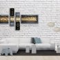 Hand Painted 4 Pieces Modern Abstract Painting Wall Art Inner Stretched