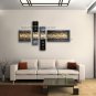 Hand Painted 4 Pieces Modern Abstract Painting Wall Art Inner Stretched