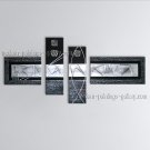 Hand-painted Tetraptych Modern Abstract Painting Wall Art Inner Stretched