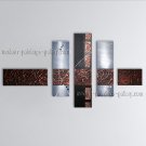 Handmade Artcrafts 5 Pieces Modern Abstract Painting Wall Art Inner Framed