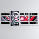 Hand-painted 4 Pieces Modern Abstract Painting Wall Art Inner Framed