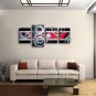 Hand-painted 4 Pieces Modern Abstract Painting Wall Art Inner Framed