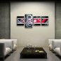 Hand-painted 4 Pieces Modern Abstract Painting Wall Art Inner Framed