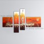 Hand-painted Tetraptych Modern Abstract Painting Wall Art Artist Artworks