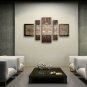 Hand-painted Pentaptych Modern Abstract Painting Wall Art Gallery Wrapped