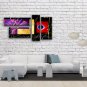 Hand-painted 4 Pieces Modern Abstract Painting Wall Art Inner Framed