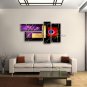Hand-painted 4 Pieces Modern Abstract Painting Wall Art Inner Framed
