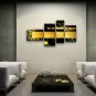 Hand Painted Tetraptych Modern Abstract Painting Wall Art Decoration Ideas
