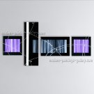 Hand Painted 4 Pieces Modern Abstract Painting Wall Art Inner Stretched