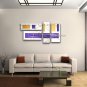 Hand Painted Tetraptych Modern Abstract Painting Wall Art Inner Stretched