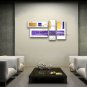 Hand Painted Tetraptych Modern Abstract Painting Wall Art Inner Stretched