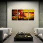 Hand Painted Tetraptych Modern Abstract Painting Wall Art Ready To Hang