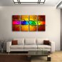 Hand-painted 4 Pieces Modern Abstract Painting Wall Art Oil On Canvas